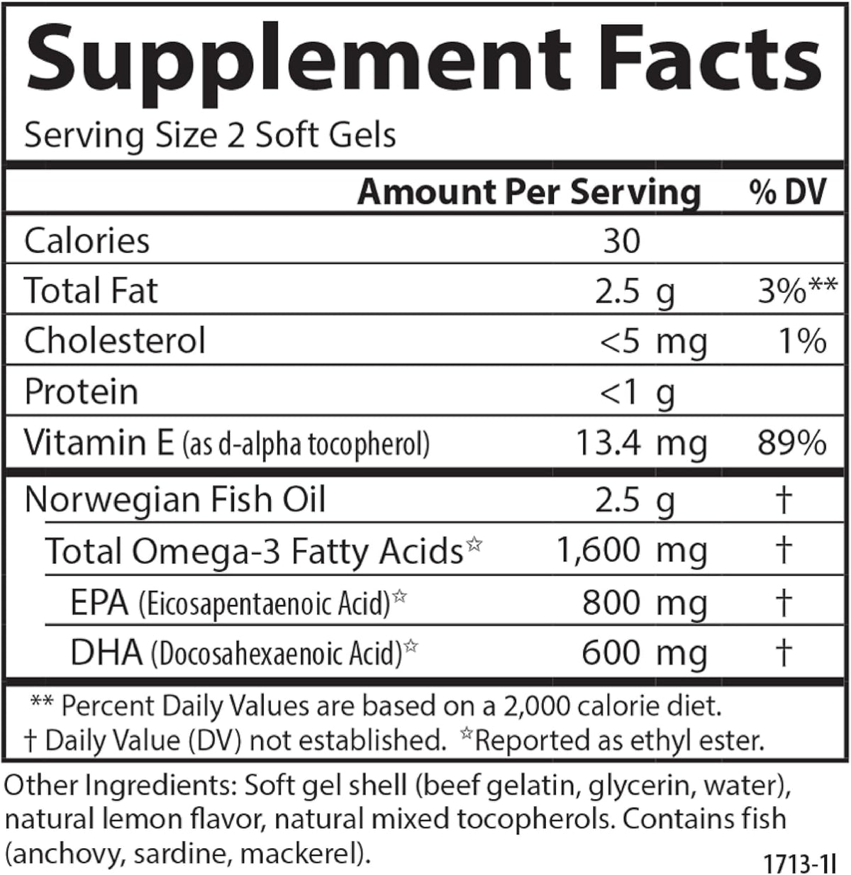 Carlson Elite Omega-3 Noruego Gems 1600 Mg Epa Dha 60 Cap – imagen 3