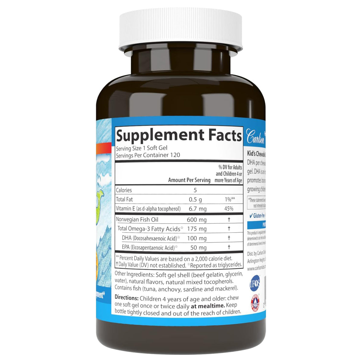 Carlson Omega 3 Dha Epa Masticable Niños +4 Años Cognitivo – imagen 2