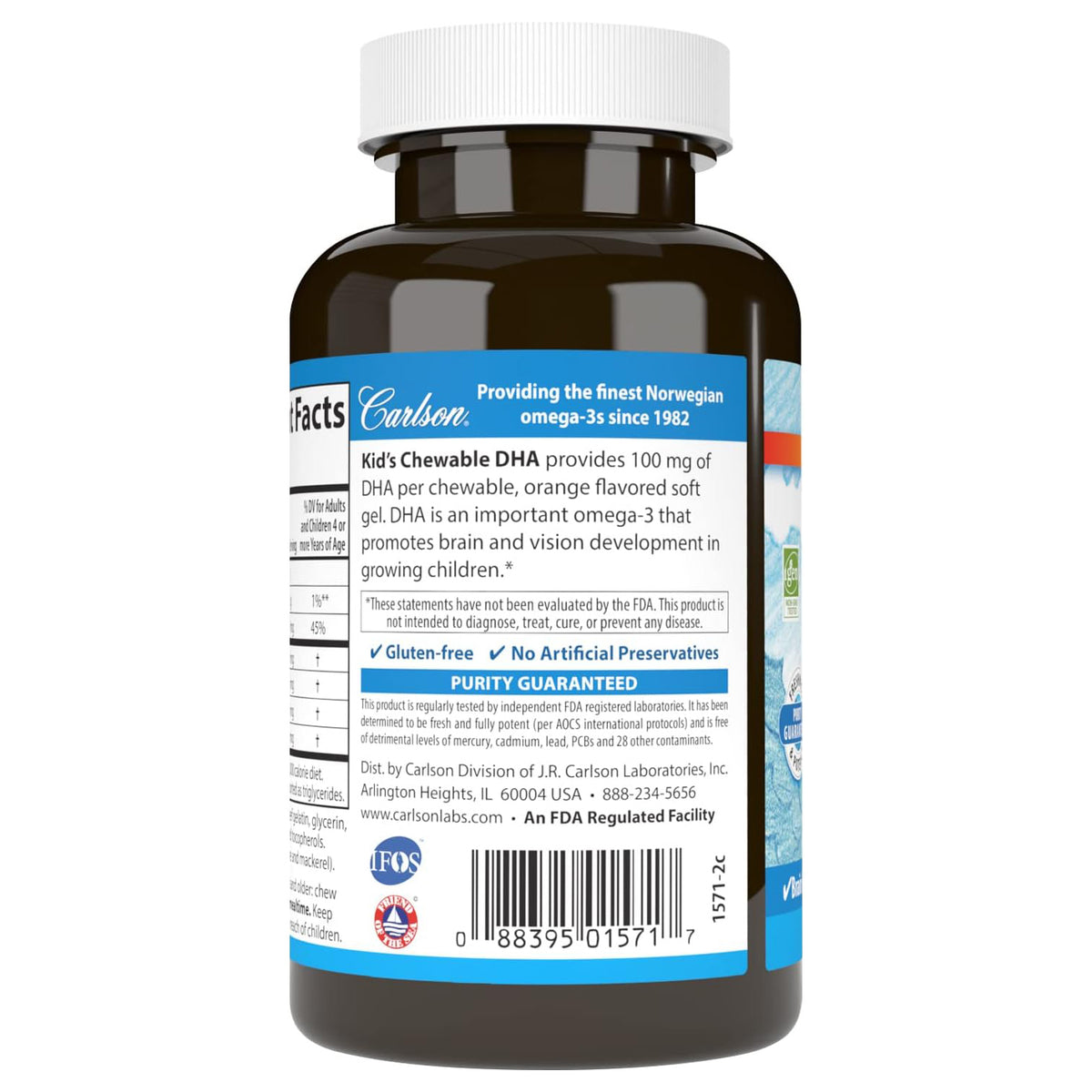 Carlson Omega 3 Dha Epa Masticable Niños +4 Años Cognitivo – imagen 3