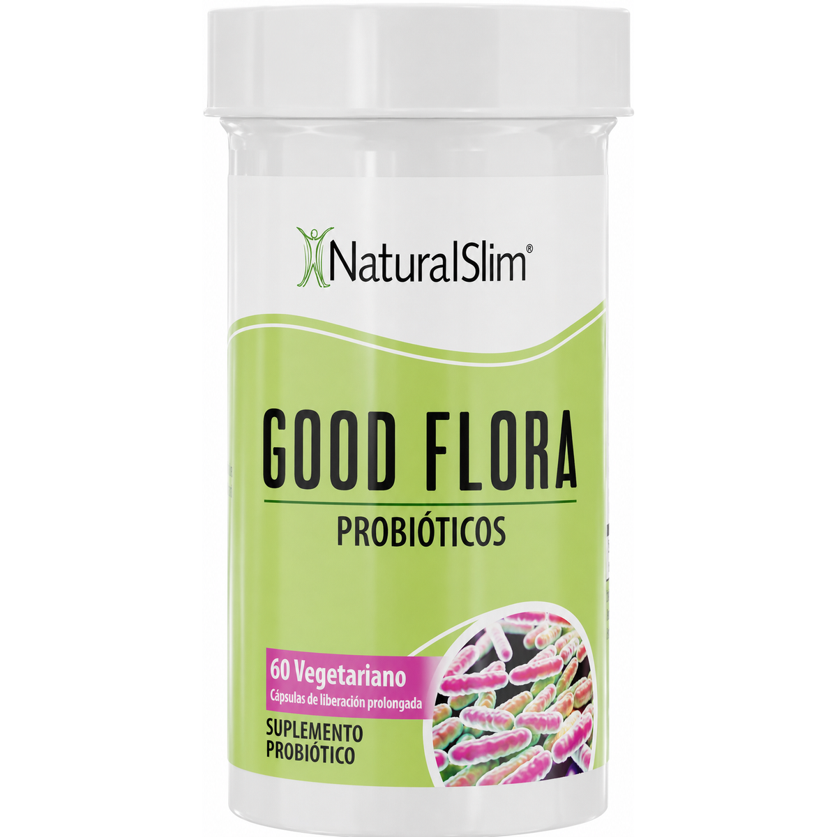 NaturalSlim Good Flora - Probióticos para la salud digestiva 60 Cápsulas