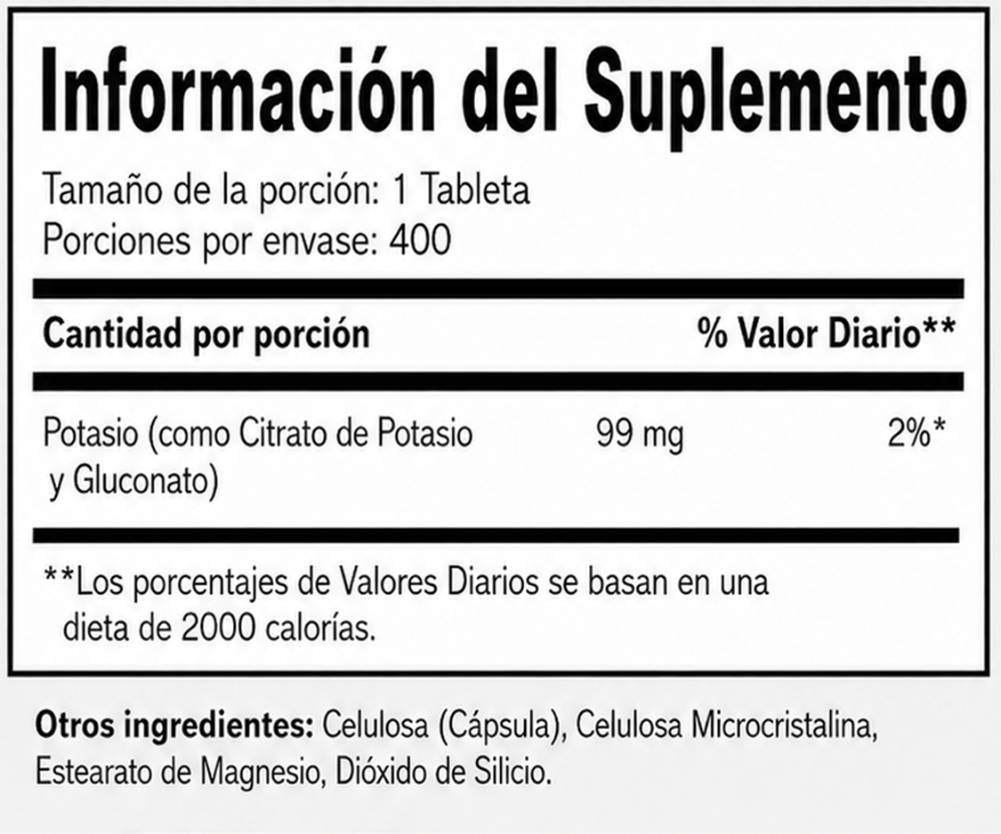 NaturalSlim Kadsorb Citrato de potasio natural 99 mg 400 cápsulas – imagen 2