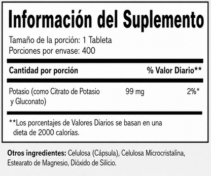 NaturalSlim Kadsorb Citrato de potasio natural 99 mg 400 cápsulas – imagen 2