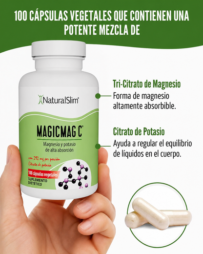 NaturalSlim MagicMag C Cápsulas de citrato de magnesio 100 cápsulas – imagen 3
