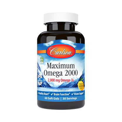 Carlson Omega-3 Noruego Maximo 2000 Mg 60 Geles Epa Y Dha