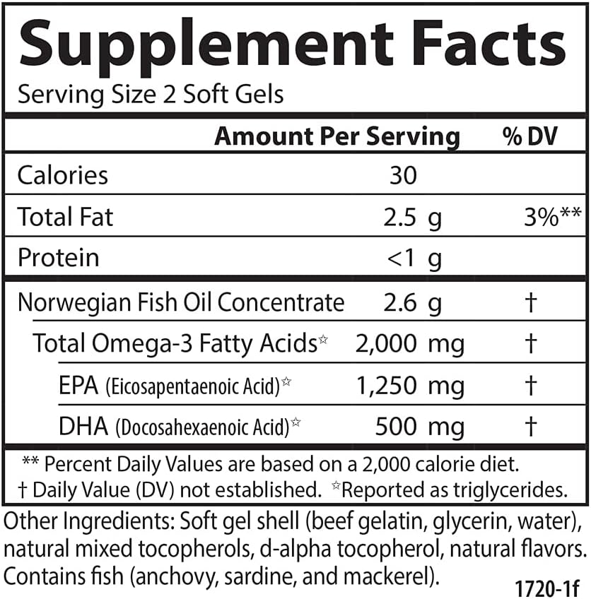 Carlson Omega-3 Noruego Maximo 2000 Mg 60 Geles Epa Y Dha – imagen 5