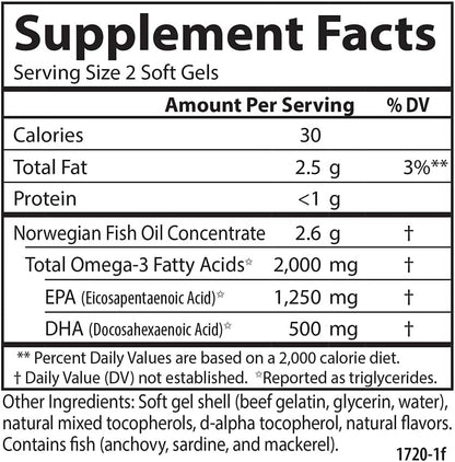 Carlson Omega-3 Noruego Maximo 2000 Mg 60 Geles Epa Y Dha – imagen 5